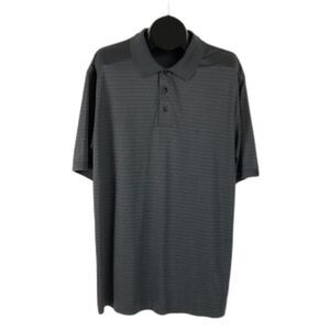Cutter & Buck Pima Blend Short Sleeve Polo Shirt Men's Size XL Gray Stripe Golf